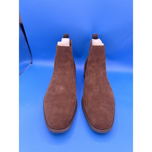 New ALDO Men's Chelsea Boots Genuine Brown Suede Leather US Size 12 Tried On - Picture 2 of 6
